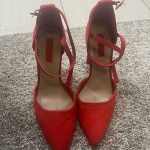 Red Orange Forever 21 Closed Heel size 6